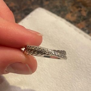 David Yurman Crossover Collection Ring with Diamonds